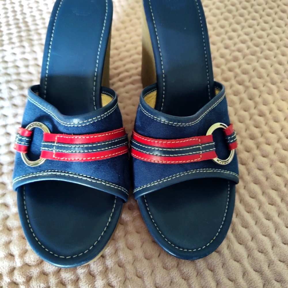 Coach wedge, platform, sandals